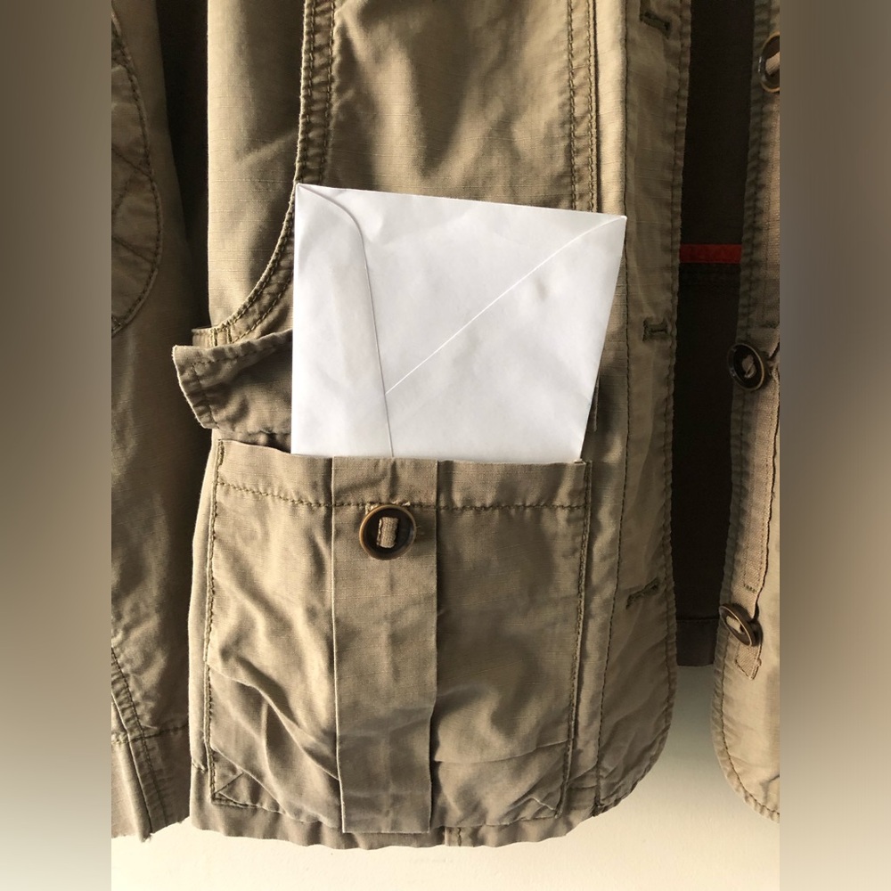 Eddie Bauer - Utility Jacket in Tannish Olive Green - M - Picture 5 of 15